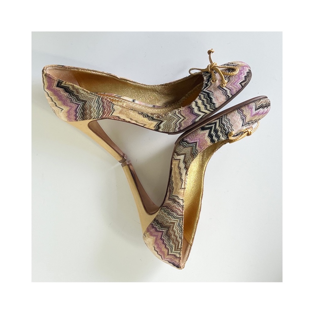 Missoni Multicolored Chevron Pattern Pumps Shoes - image 8